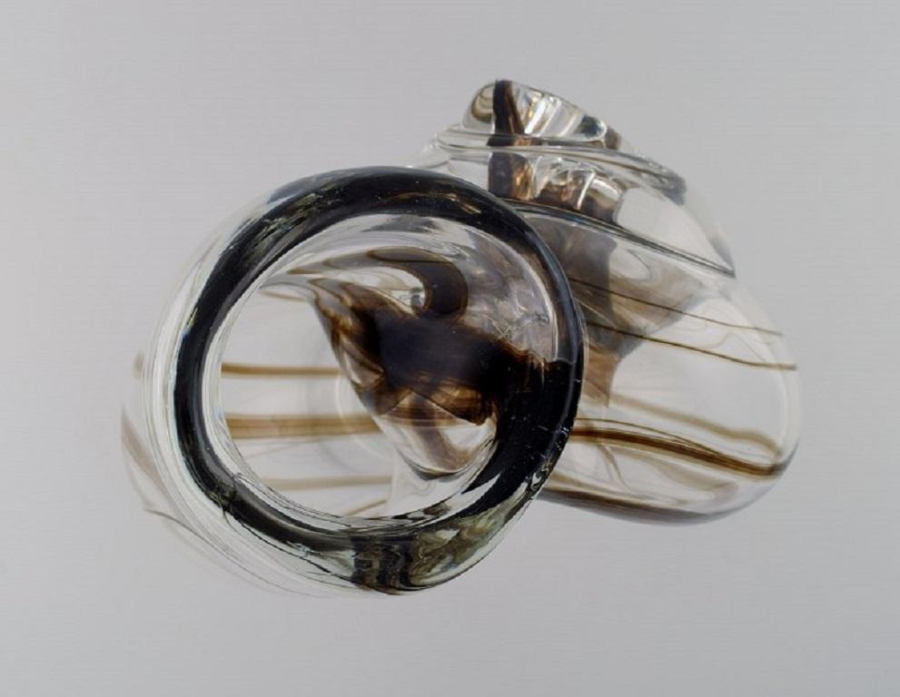 Michael Bang for Holmegaard, Large Rare Vase Shaped like a Snail Shell For Sale 3