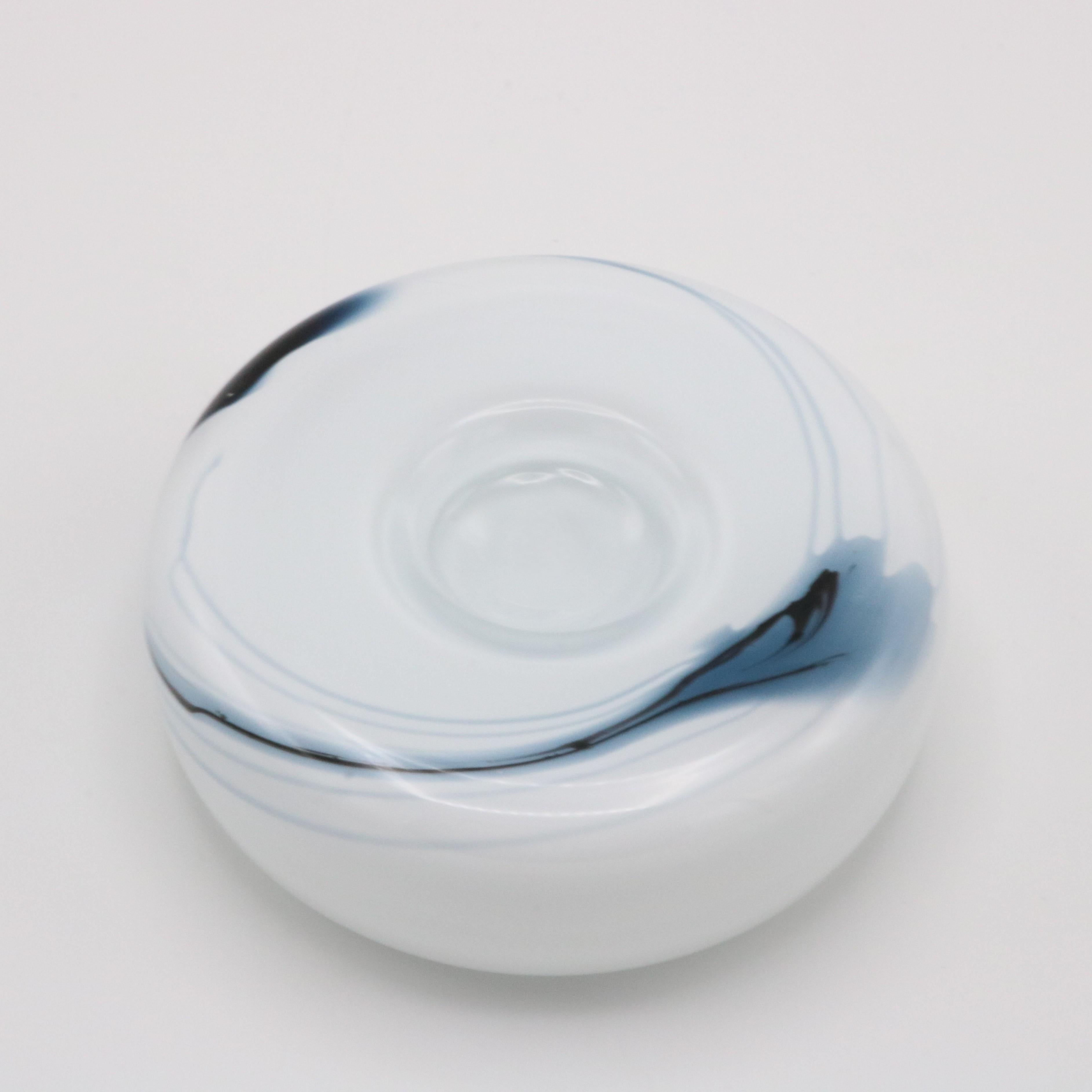 Michael Bang Holmegaard Glass Bowl Vase Denmark 1970 For Sale 1