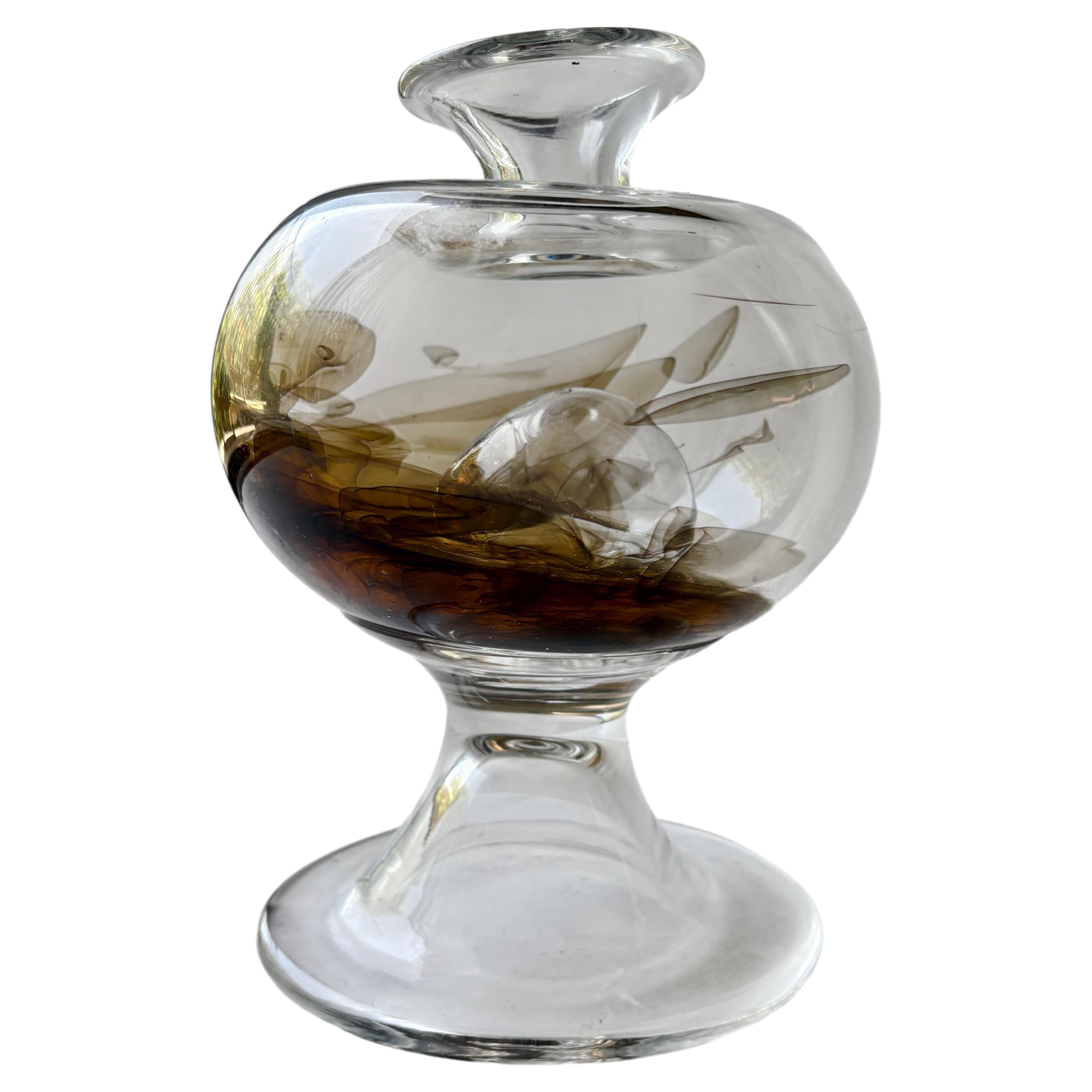 Michael Bang rare glass vase Dansk For Sale