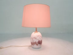 Michael Bang "Sakura" Ooval Glass Table Light for Holmegaard, Denmark, 1980s