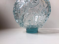 Vase en verre Michael Bang Spiderweb Studio pour Holmegaard, Danemark