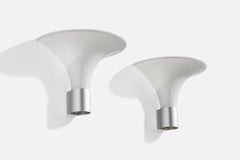 Michael Bang, Wall Lights, Metal, Glass, Denmark, 1980s