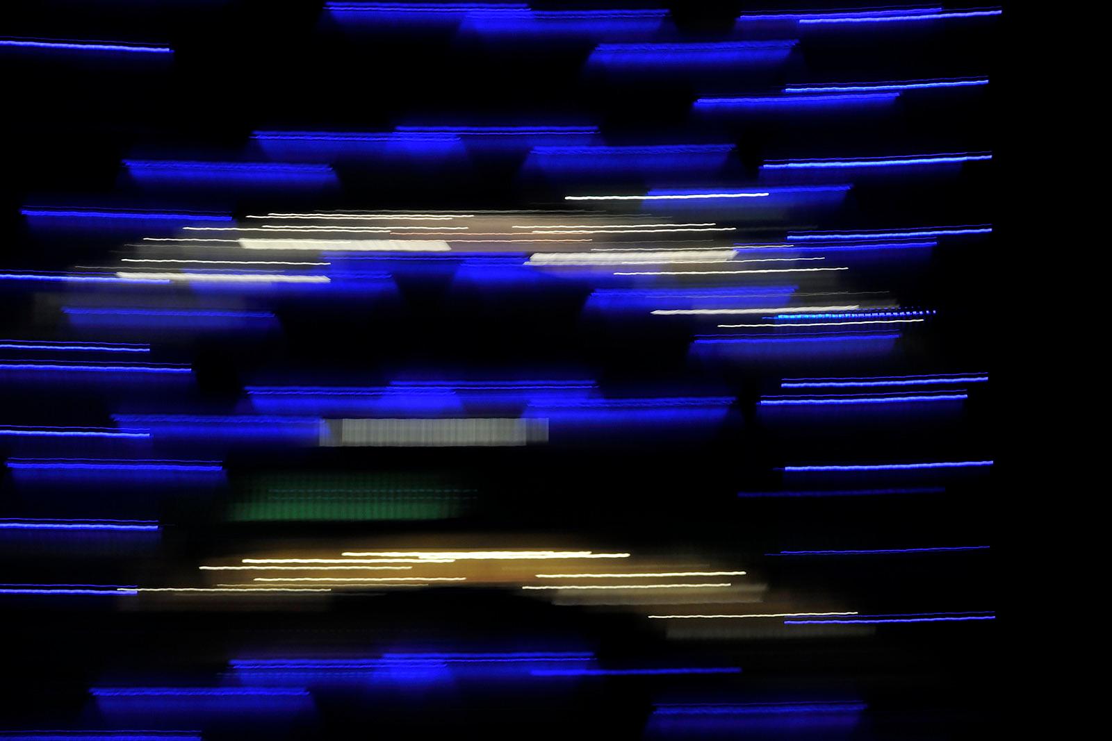 Blue 1 - Signed limited edition abstract pigment print, Large Format, Contemporary - Black Color Photograph by Michael Banks