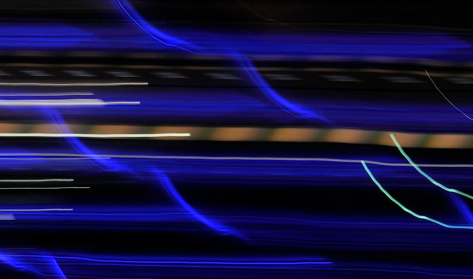 Blue 2 - Signed limited edition abstract pigment print, Large Format, Contemporary - Black Color Photograph by Michael Banks