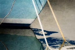 Boat 3 - Signed limited edition abstract pigment print, Large seaside blue photo