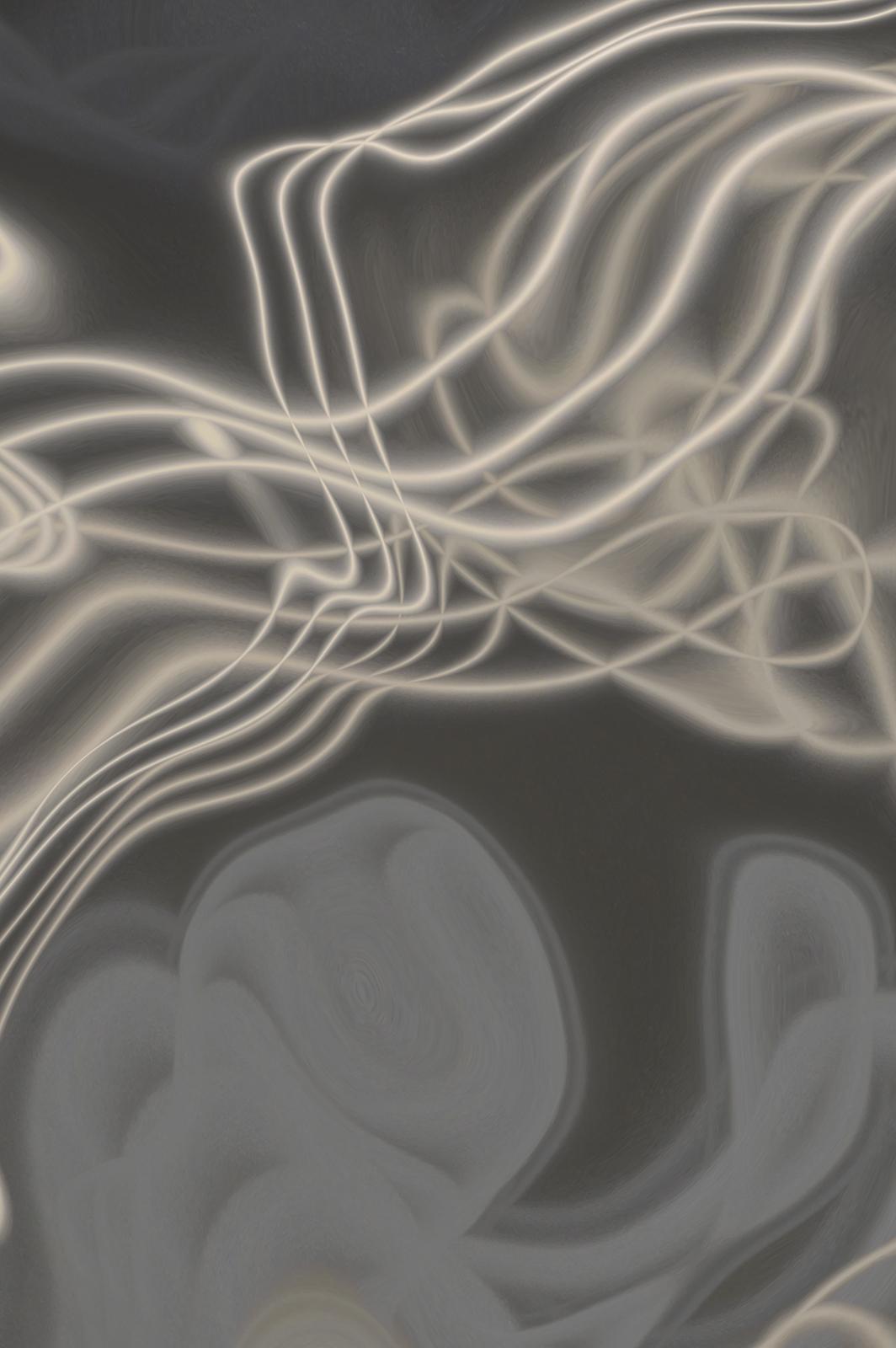 Poema de la Tierra2-  Impresión artística abstracta firmada de edición limitada, Grande contemporánea, Gris en venta 2