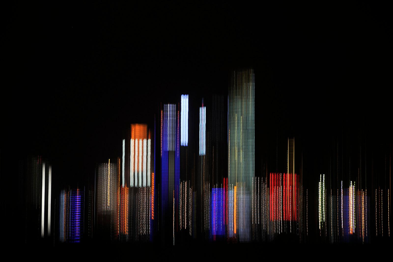 Future city 1-Signed limited edition abstract print, Large format contemporary - Black Abstract Photograph by Michael Banks