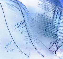 Ink 2- Free delivery- Abstract art print, Large format contemporary, Blue