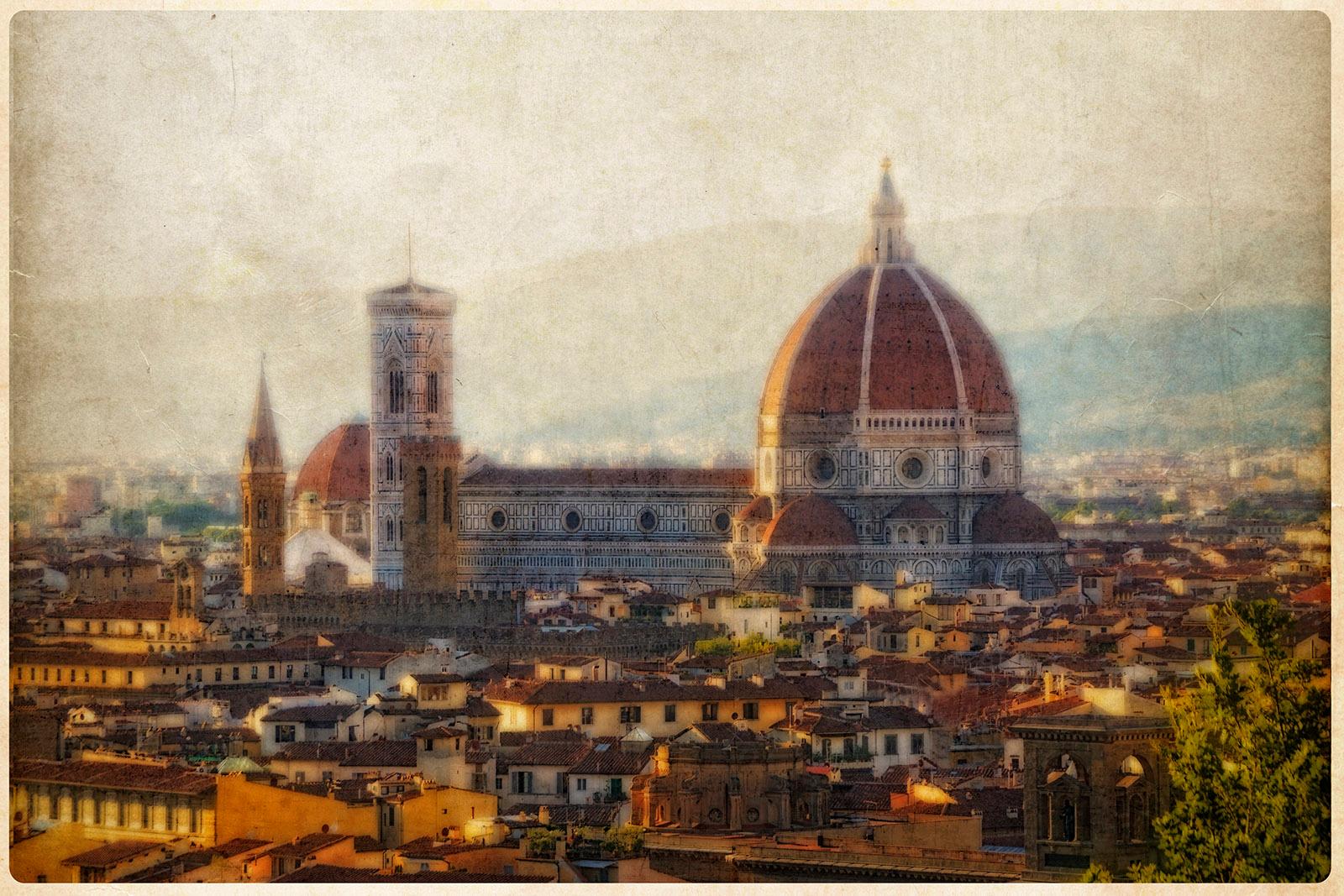 Michael Banks Landscape Photograph - Italia 3 - Signed limited edition architectural print, Large format brown photo