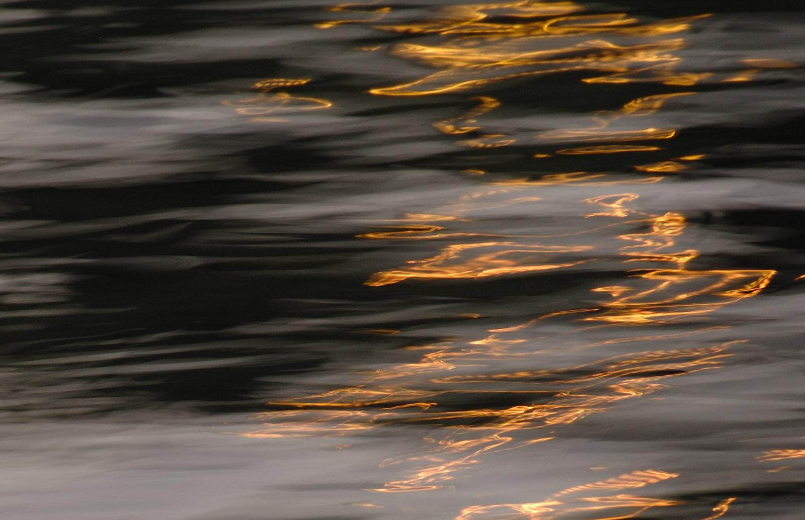 Water element 3 - Signed limited edition abstract pigment print, sun reflections - Abstract Photograph by Michael Banks