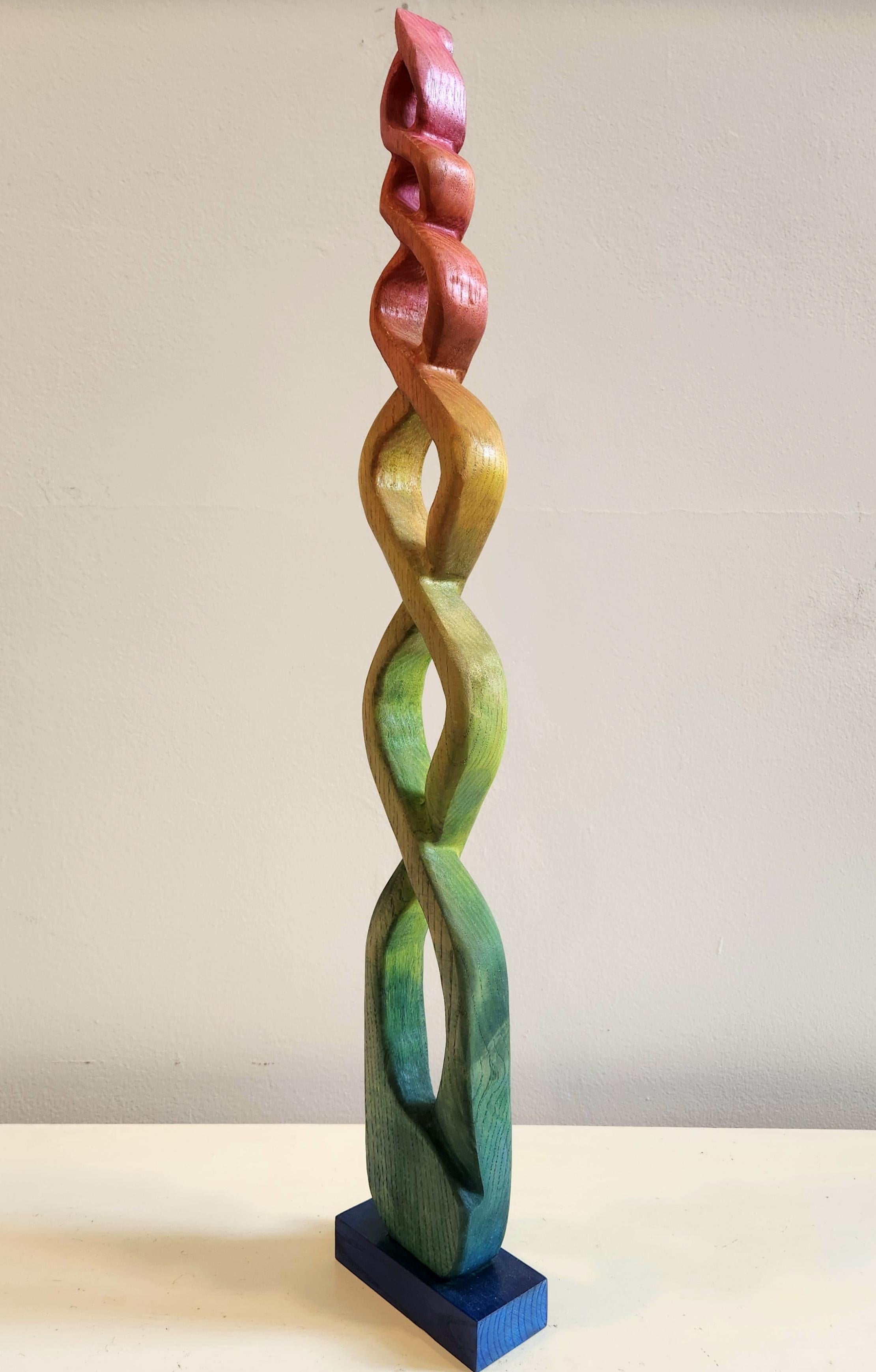 Scultura in Wood dipinta -- ROYGBLUE - Sculpture di Michael Barrett