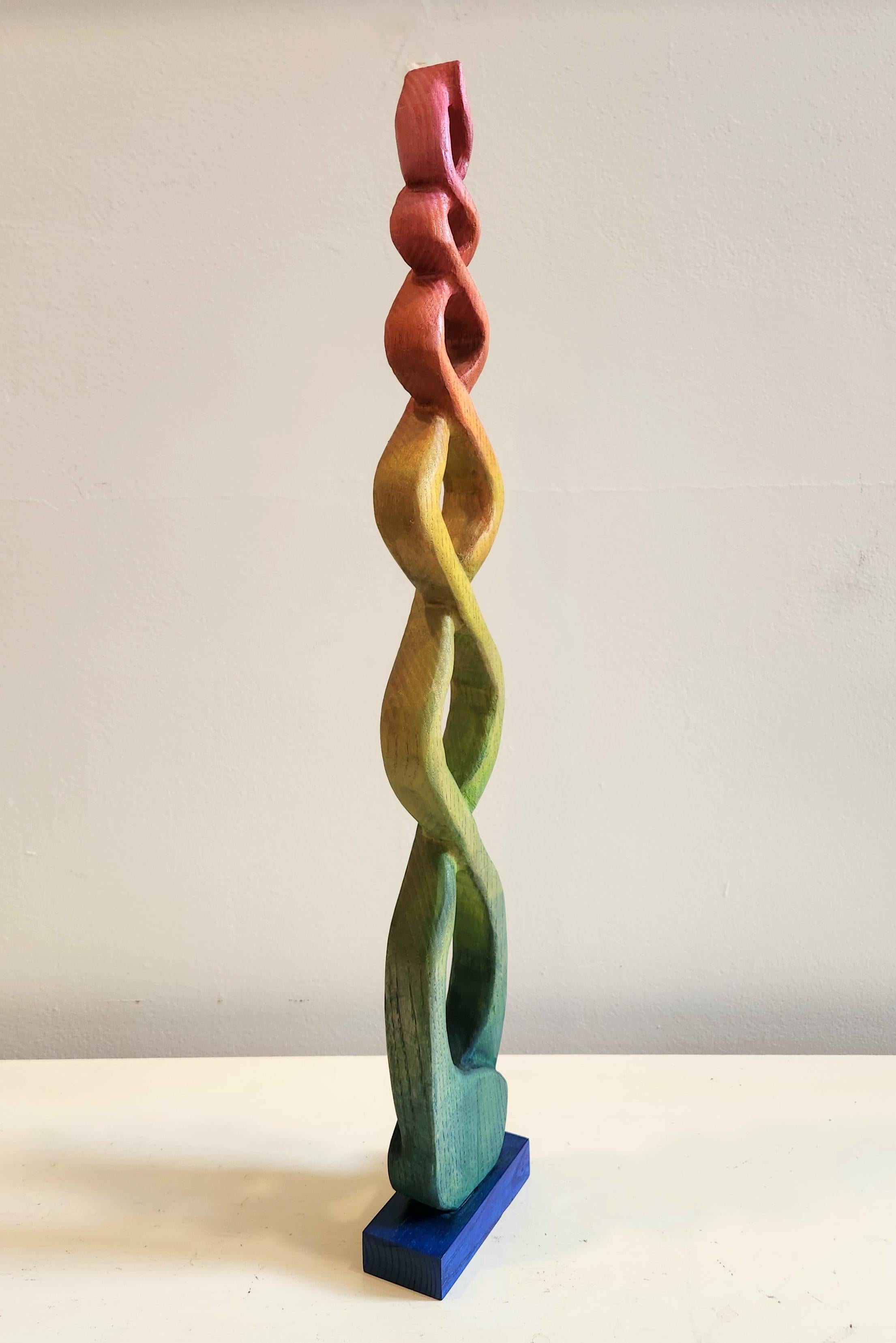 Scultura in Wood dipinta -- ROYGBLUE - Sculpture Contemporaneo di Michael Barrett