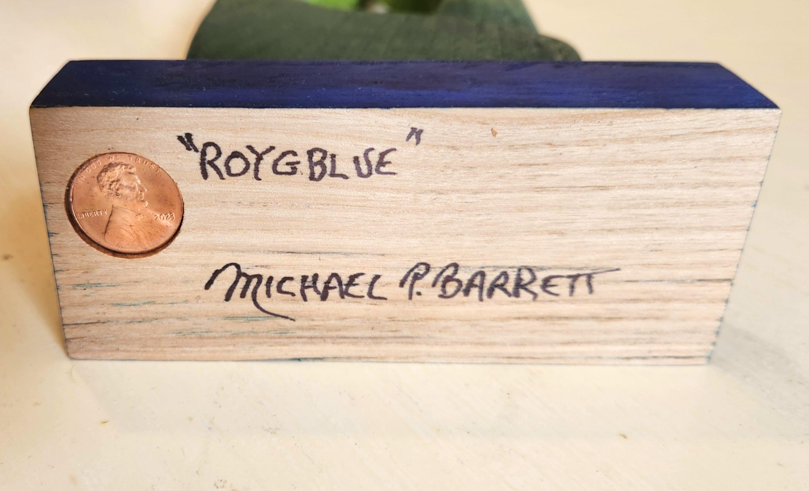 Scultura in Wood dipinta -- ROYGBLUE in vendita 3