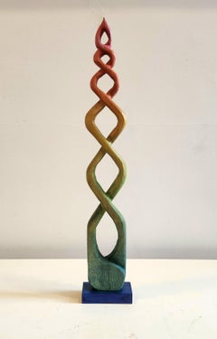 Scultura in Wood dipinta -- ROYGBLUE