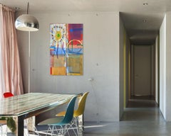 Bloomstone (Tag in die Nacht) (Abstraktes Gemälde)