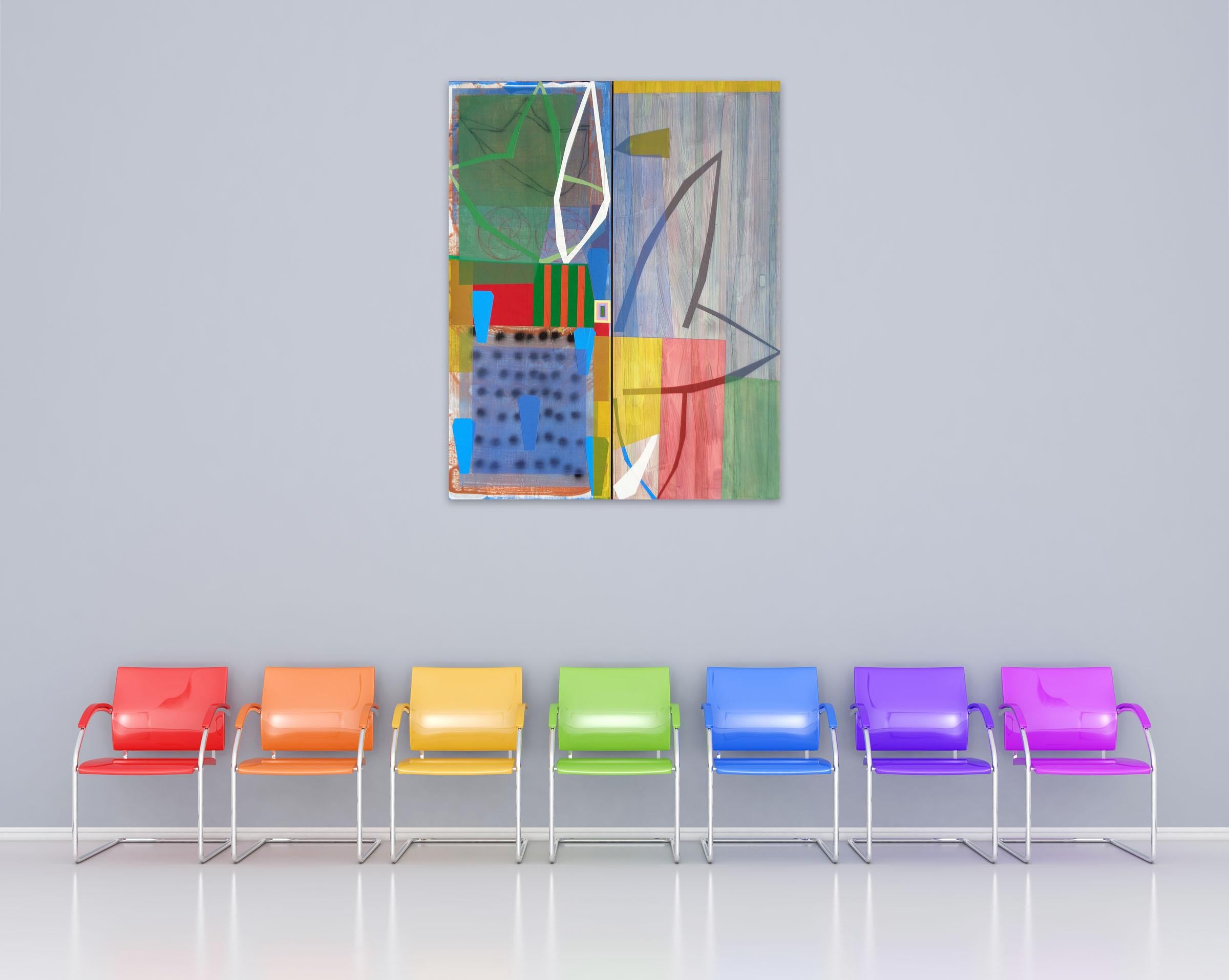 Bloomstone (Invernadero), (Pintura abstracta) - Painting de Michael Barringer