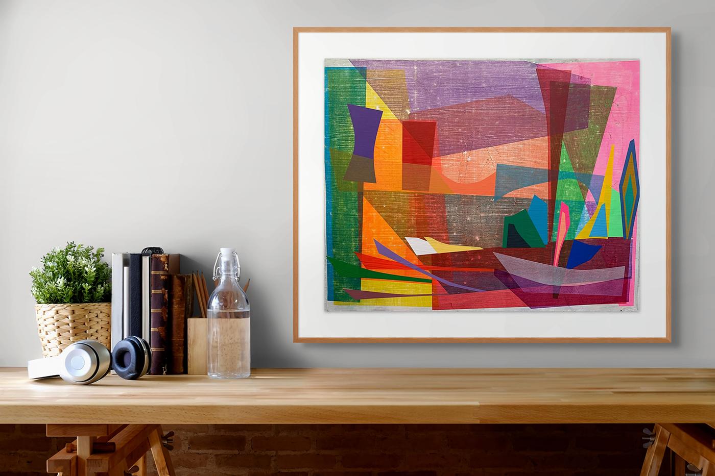 Chroma Riff (Marin I) (Pittura astratta) - Painting Astratto di Michael Barringer