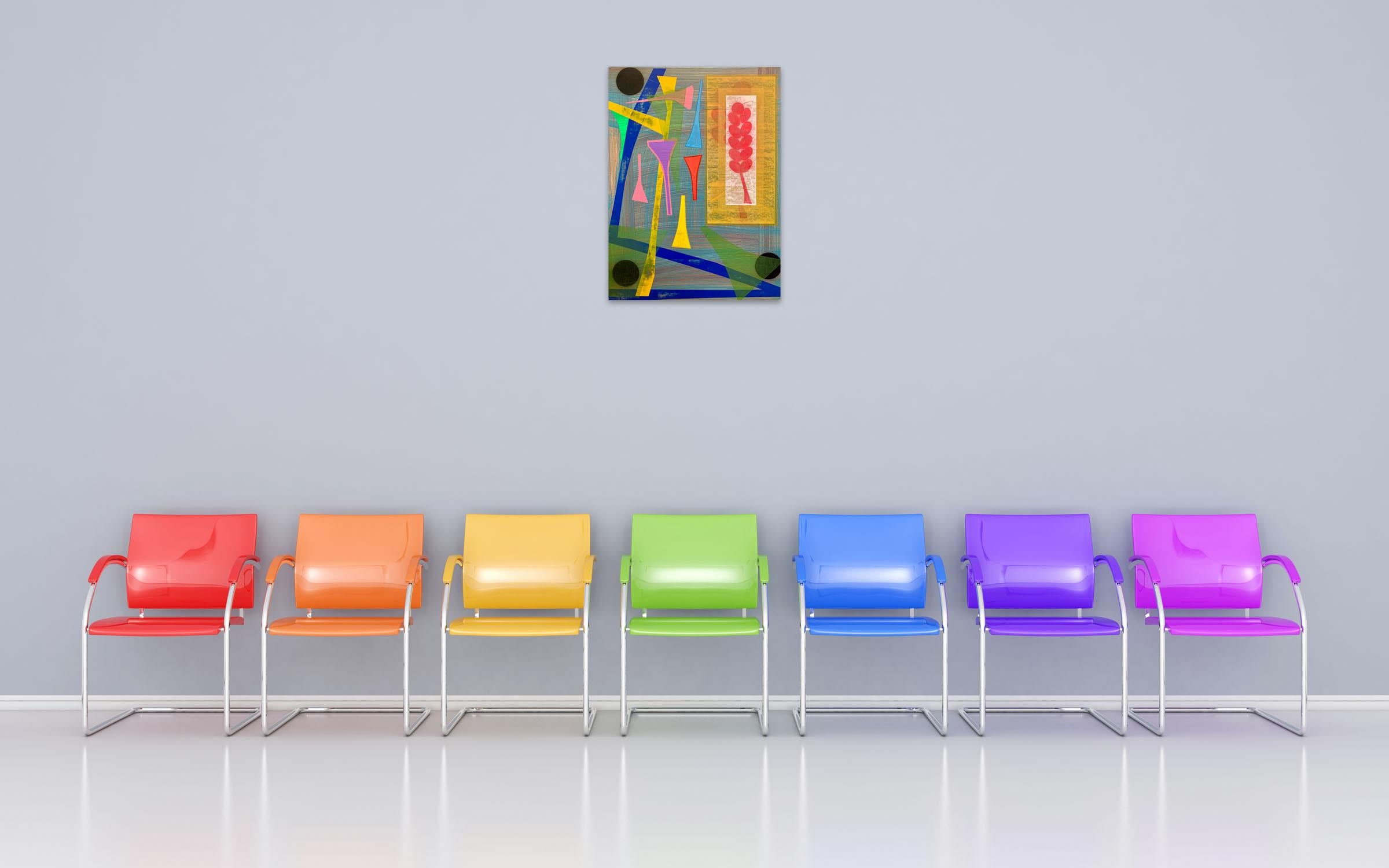 Iterations (Jazz I) (Abstract painting) - Painting by Michael Barringer