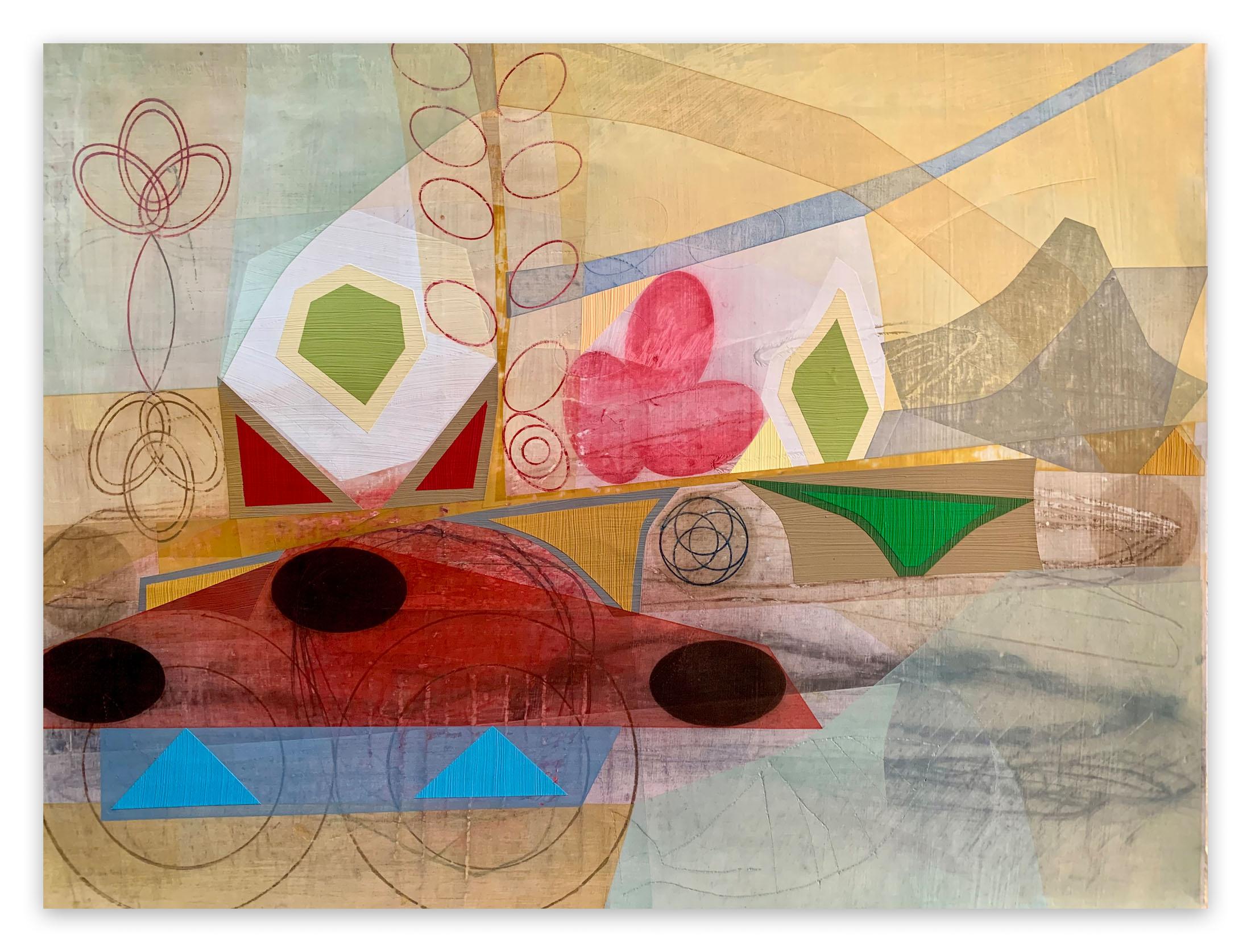 Abstract Painting di Michael Barringer - Paesaggio di Newgrange VIII (Pittura astratta)