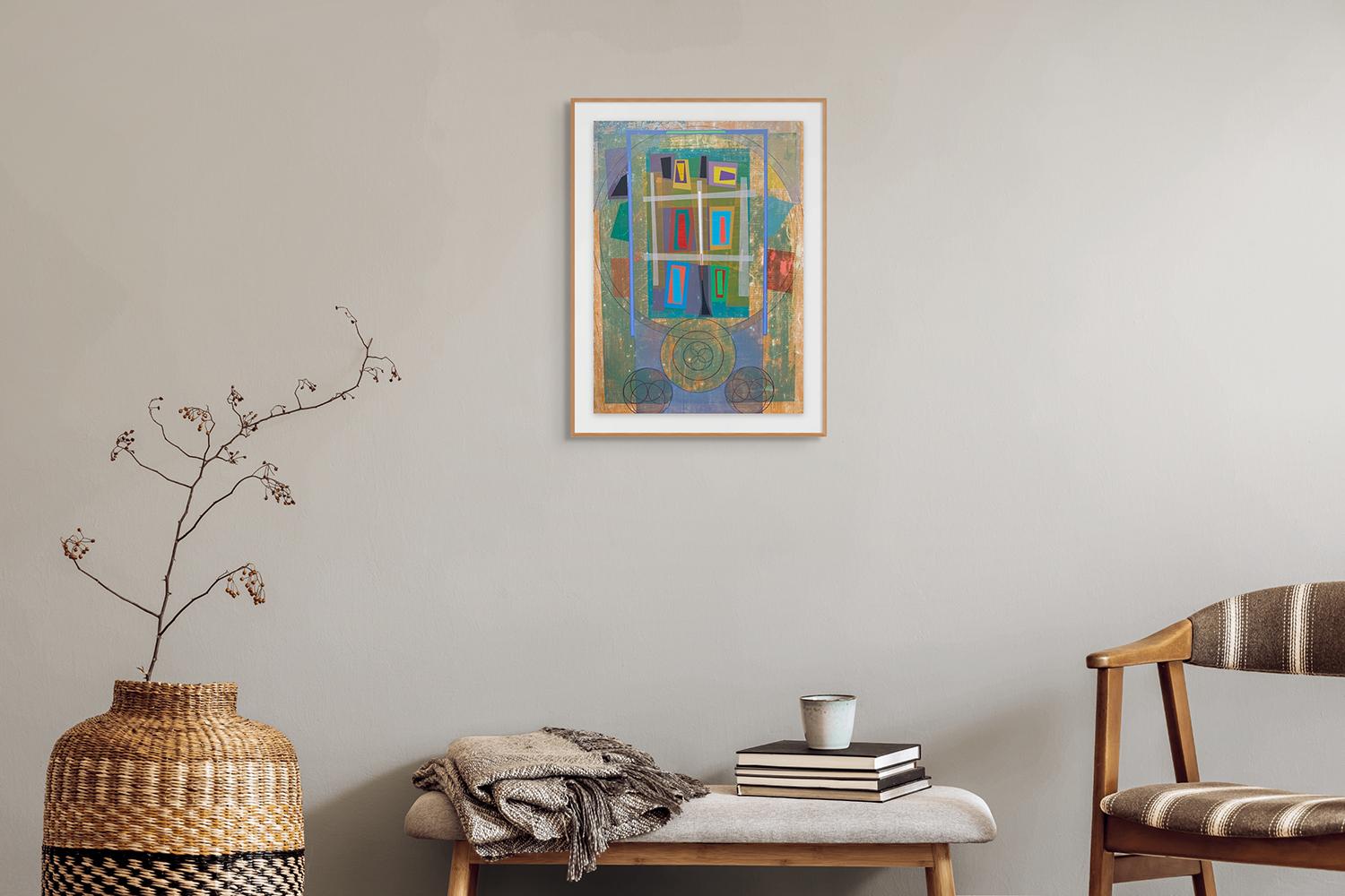 Geometria organica (Mandala V) (Pittura astratta) - Painting Astratto di Michael Barringer