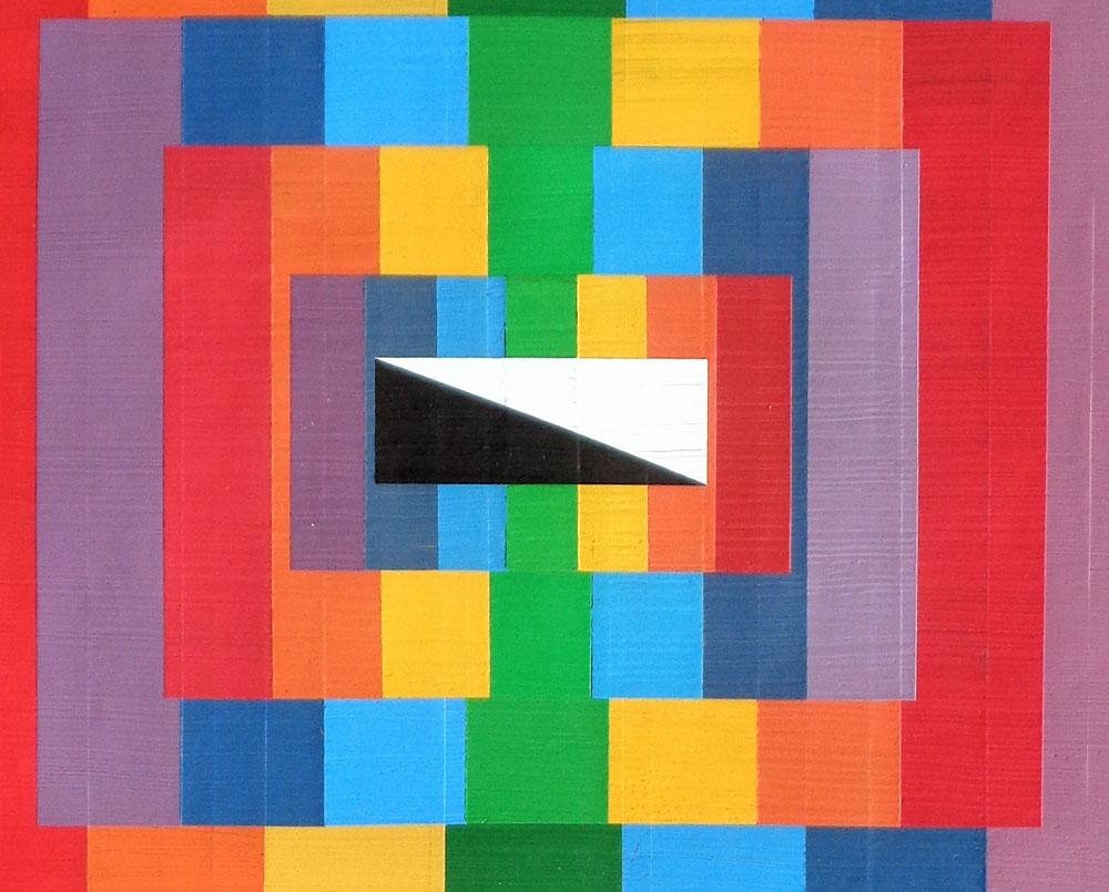 Geometria organica (Spettro I) (Pittura astratta) - Painting Astratto di Michael Barringer