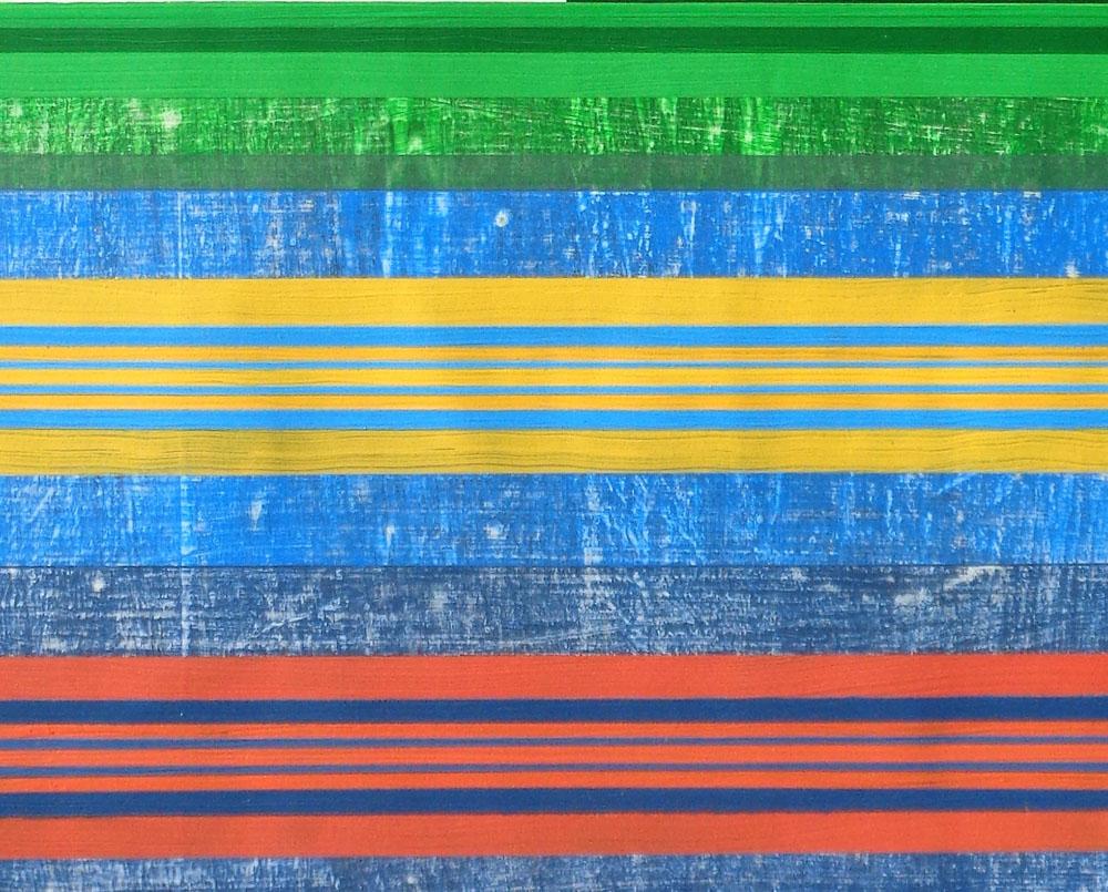 Géométrie organique (Spectrum II) (peinture abstraite) - Abstrait Painting par Michael Barringer