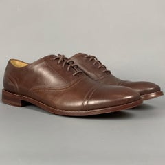 MICHAEL BASTIAN Size 10 Brown Leather Cap Toe Lace Up Shoes
