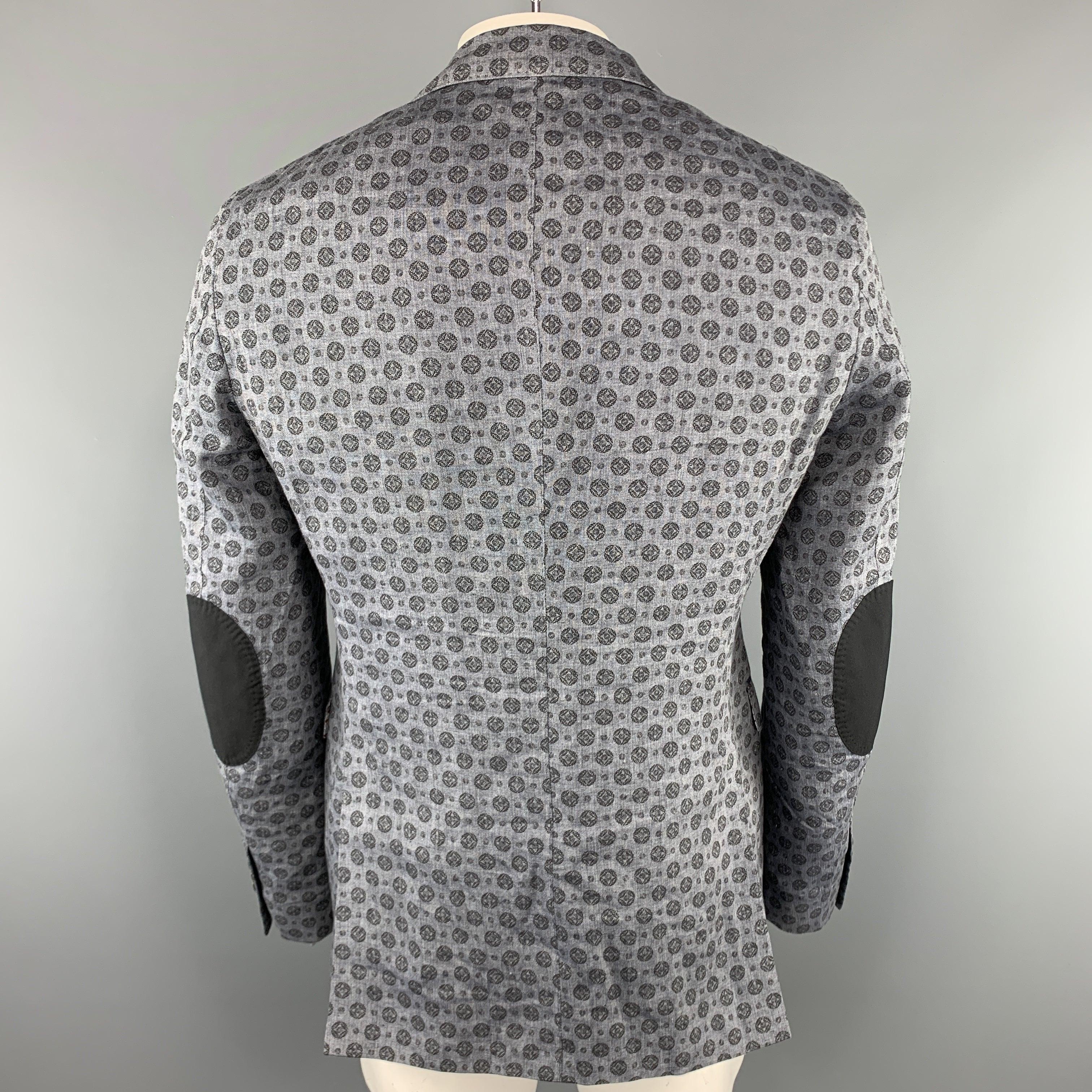 MICHAEL BASTIAN Talla 40 Chaquetón gris de lino con solapa de pico en Bueno estado para la venta en San Francisco, CA
