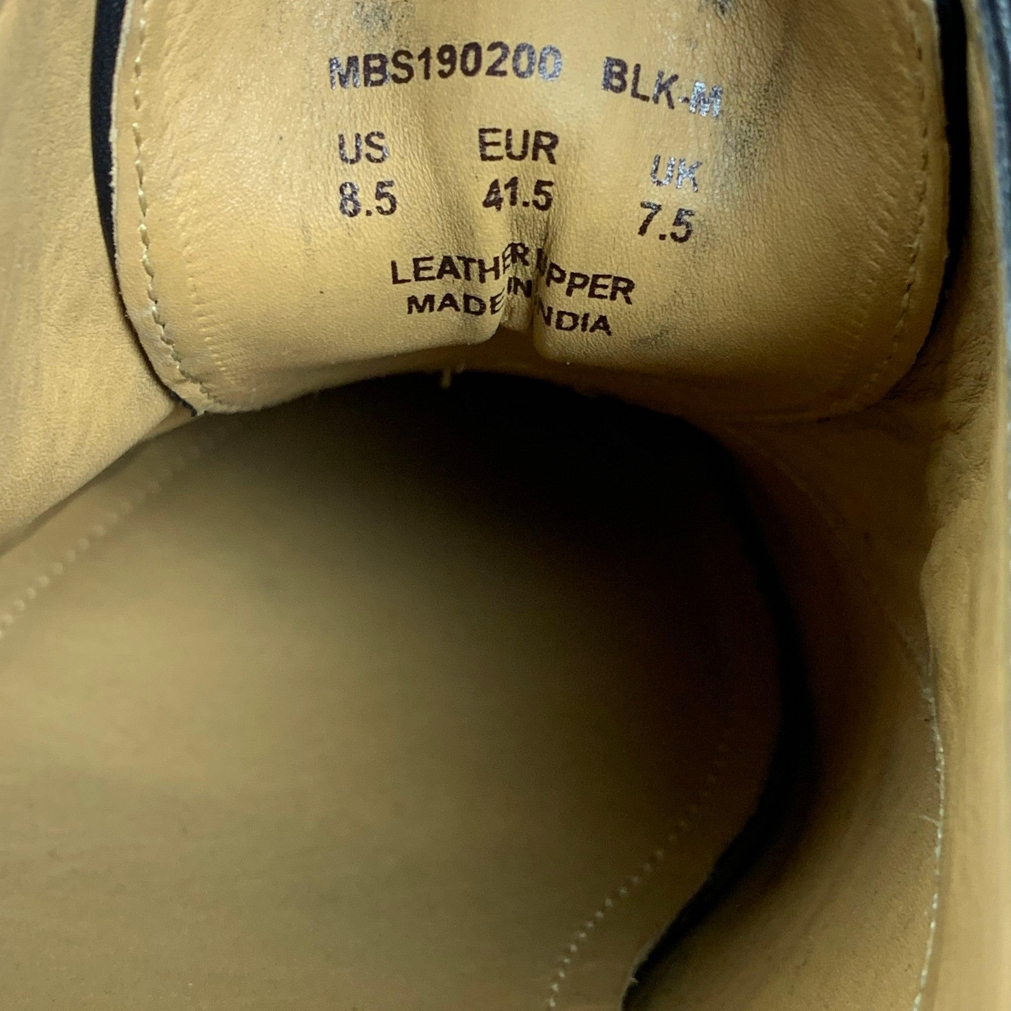 MICHAEL BASTIAN Size 8.5 Black Leather Monk Strap Lace Up Shoes For Sale 2