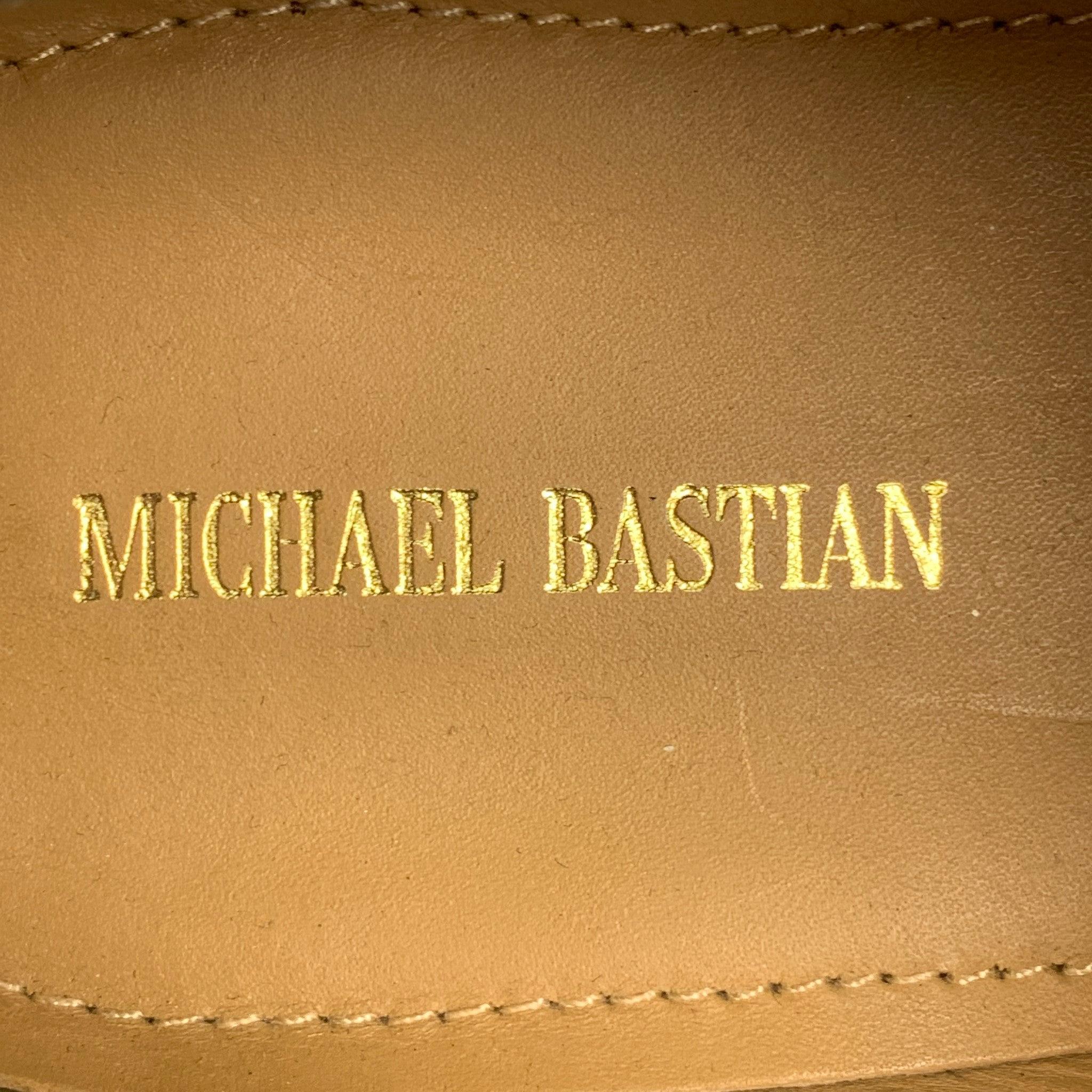 MICHAEL BASTIAN Size 8.5 Black Leather Monk Strap Lace Up Shoes For Sale 3