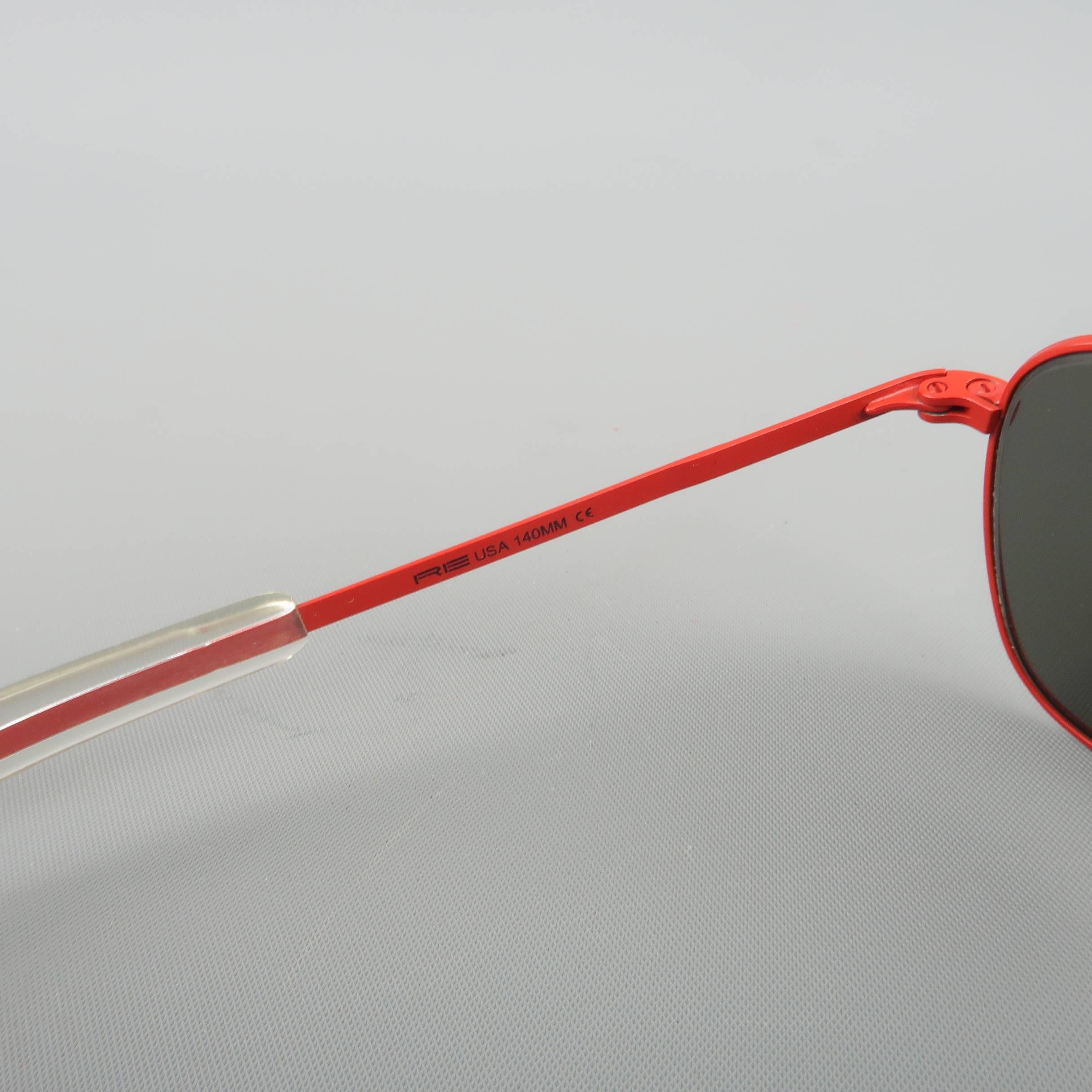 MICHAEL BASTIAN x Randolph Engineering Red Metal Aviator Sunglasses 1