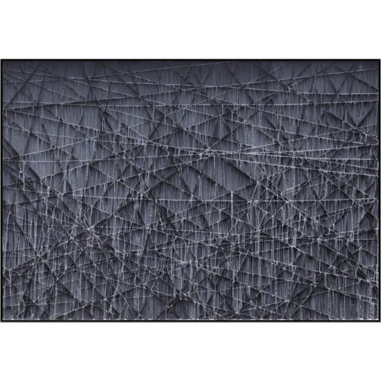 Abstract Painting di Michael Batty - Grafico #3, Serie: Le astrazioni della linea di taglio, Pittura acrilica su pannello, 2020
