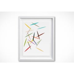 Dart #34, Acrylic on Paper Painting by Michael Batty, 2015