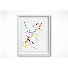 Dart #35, Acrylic on Paper Painting by Michael Batty, 2015