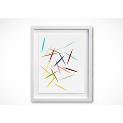 Dart #36, Acrylic on Paper Painting by Michael Batty, 2015