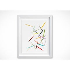 Dart #38, Acrylic on Paper Painting by Michael Batty, 2015