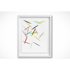 Dart #39, Acrylic on Paper Painting by Michael Batty, 2015