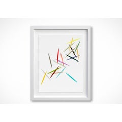 Dart #40, Acrylic on Paper Painting by Michael Batty, 2015