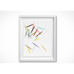 Dart #41, Acrylic on Paper Painting by Michael Batty, 2015