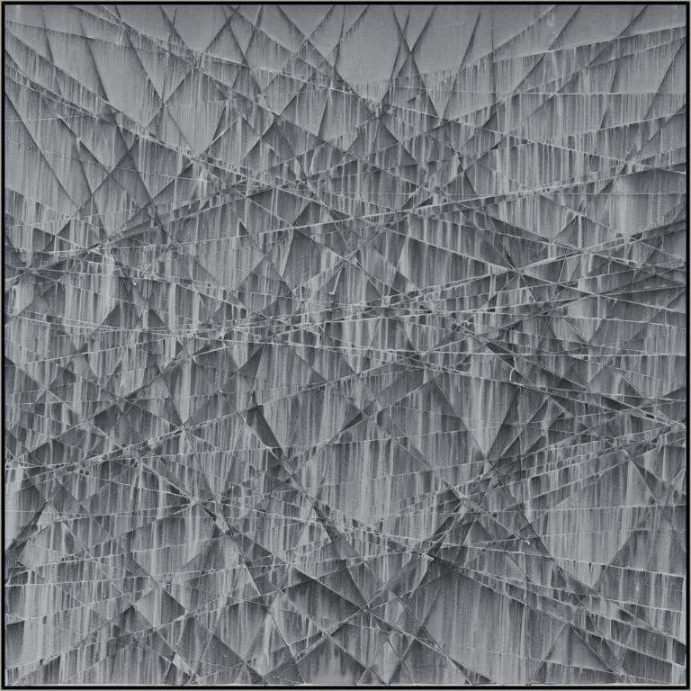 Abstract Painting de Michael Batty - Serie Huellas nº 2: Las líneas de corte Abstracciones, Pintura acrílica sobre panel, 2020
