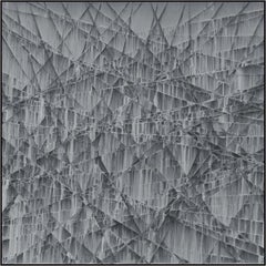 Serie Tracce #2: Le astrazioni della linea di taglio, Pittura acrilica su pannello, 2020