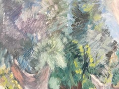 "Mexican Countryside Landscape Scene with Trees on Hills" Expressionistic Style