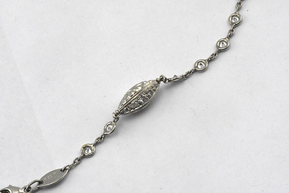 Neoclassical Michael Beaudry Platinum Necklace 80 Diamonds 5.50 Carat Argyle Station