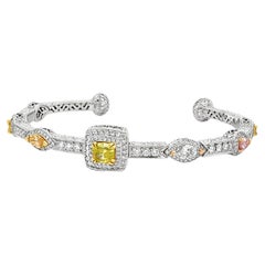Michael Beaudry Fancy Colored Diamond Cuff Bracelet