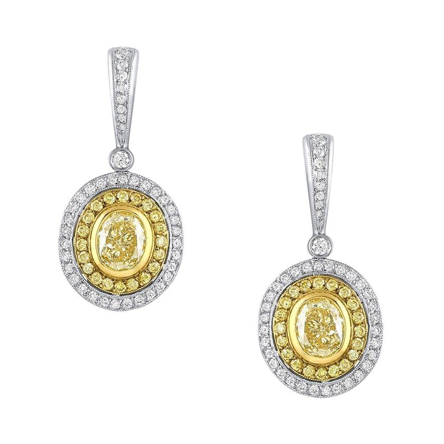 Faraone Mennella Couture Fancy Cut Drop Earrings at 1stDibs