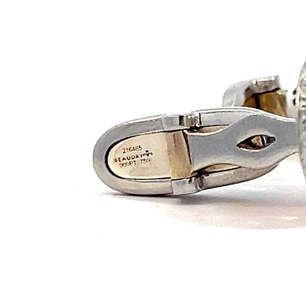 Michael Beaudry Fleur-de-Lis Rubin-Diamant-Manschettenknöpfe GIA (Ovalschliff) im Angebot