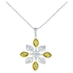 Michael Beaudry - Collana con ciondolo a forma di croce di diamanti in platino e oro giallo 18 ct.