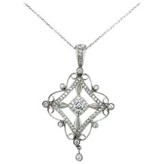 Michael Beaudry Platinum Ornate Diamond Pendant