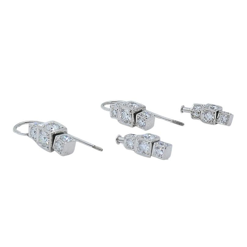 Women's Michael B.  Platinum Sugar Cubes Earrings