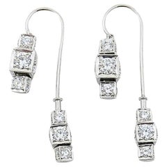 Michael B. Platinum Sugar Cubes Earrings
